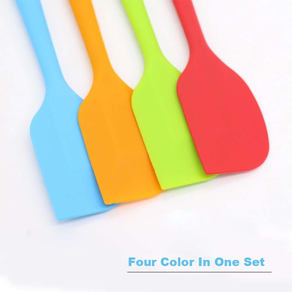 Silicone Spatula, Heat-Resistant Spatulas, Non-stick Rubber Spatulas with Stainless Steel Core -4-piece Set Silicone Spatula, Heat-Resistant Spatulas, Non-stick Rubber Spatulas with Stainless Steel Core -4-piece Set